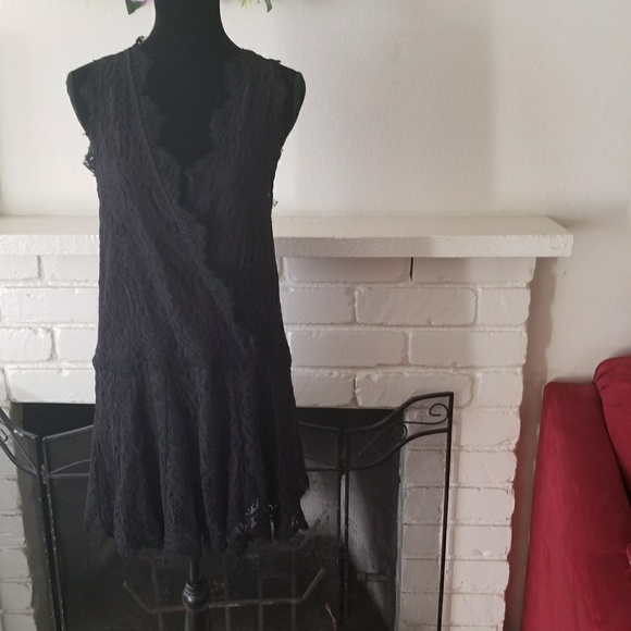 Free people Black Mini Dress Size M - Picture 2 of 7